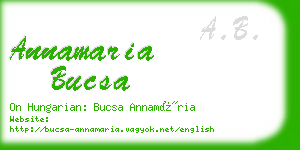 annamaria bucsa business card